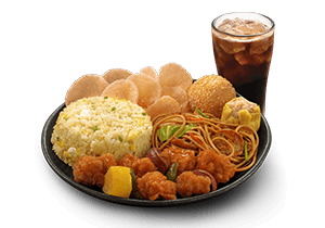 Sweet and Sour Chicken with drinks ( lauriat )