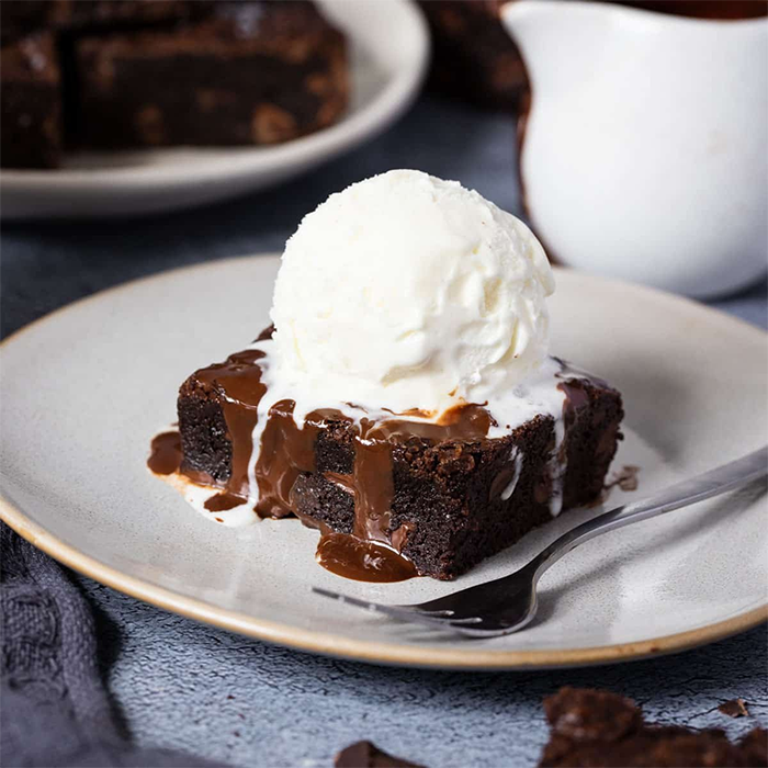 Brownies with Ice Cream