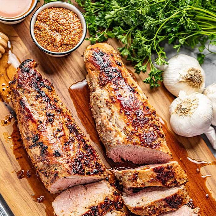 Honey and DijonMustard Glazed Roasted Pork Tenderloin