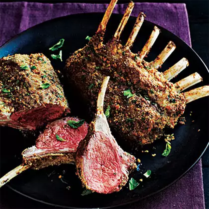 Roasted Herb-Crusted Australian Rack of Lamb